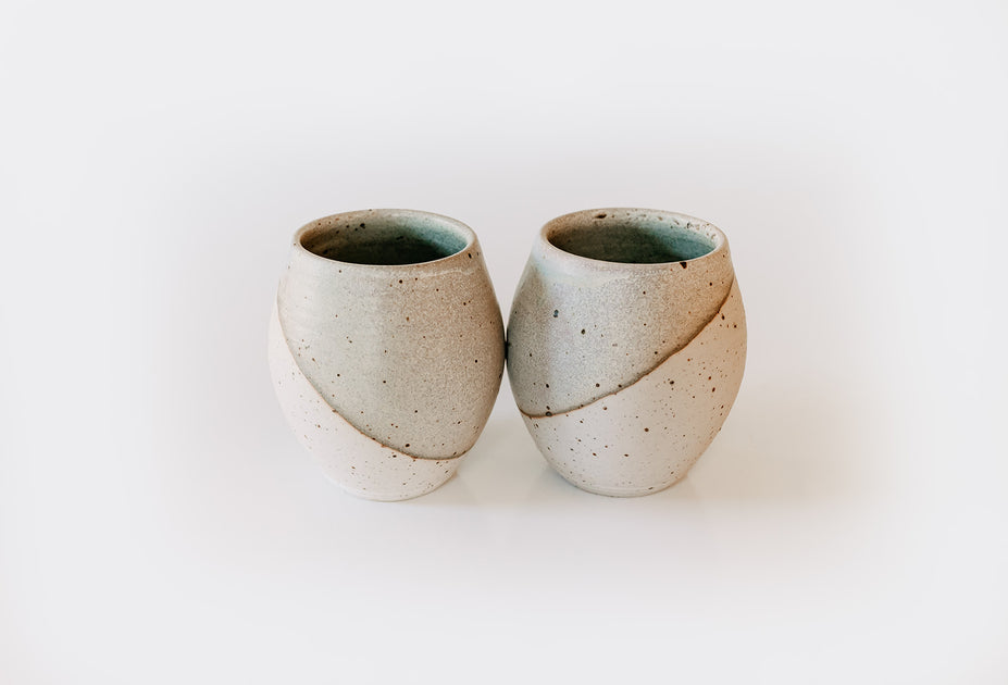 Iron Spot Titanium Glaze Tumblers by Gary Hambleton Happs Wines