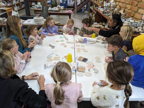 Christmas Marbled Clay Coasters Kids Workshop