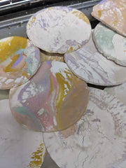 Christmas Marbled Clay Coasters Kids Workshop