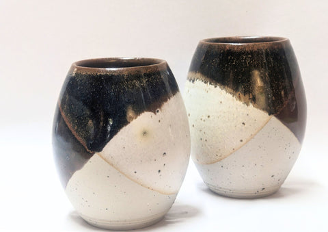 Iron Spot Titanium Glaze Tumblers by Gary Hambleton